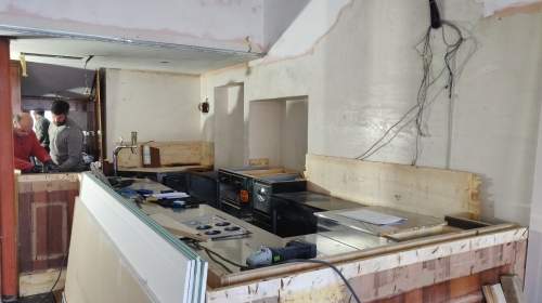 prime fasi di cantiere con le demolizioni