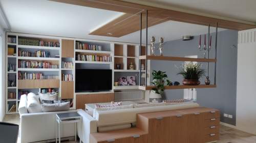 Arredamento soggiorno realizzato su progetto