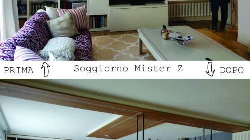 Progetto e arredamento del living casa a Treviso