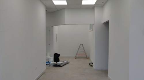 Cantiere per pronto per l'applicazione colore