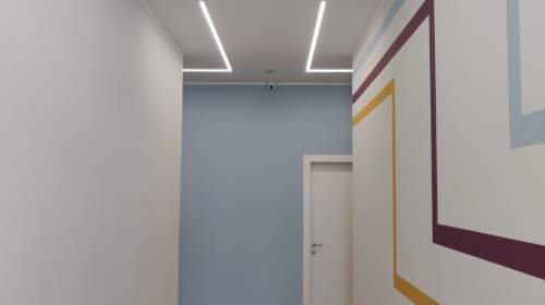 progetto corridoio con il colore
