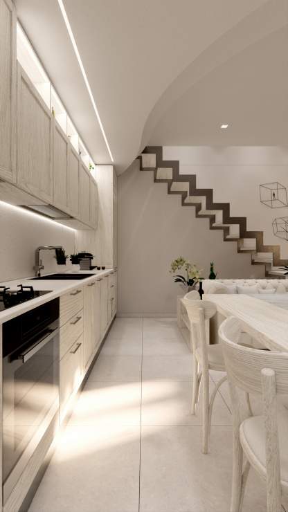 Vista cucina lineare