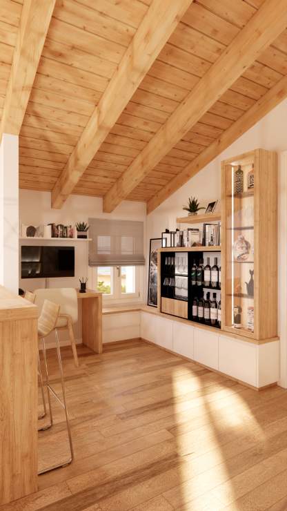 Angolo studio con mobile esposizione