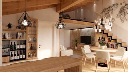Appartamento visto dalla cucina