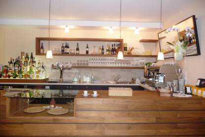 Arredamento Banco bar in teak, inserti in metallo