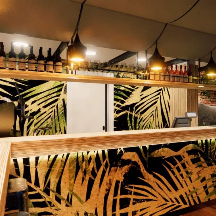 Progetto restyling banco bar