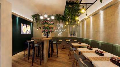 Progetto restyling sala bar superiore con panca