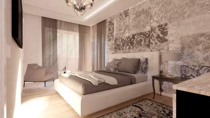 progetto camera da letto con mobili su misura