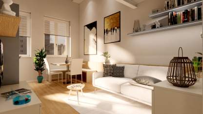 Living con zona relax e pranzo
