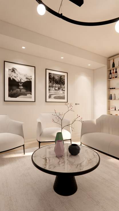 Zona relax con divani e poltrone